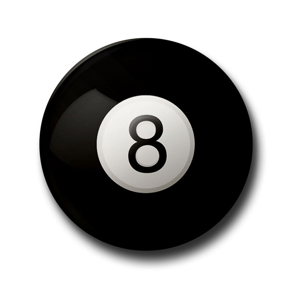 8 ball Button Badge + Fridge Magnet