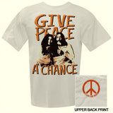 Give Peace a chance White T-shirt with Backprint
