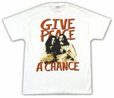 Give Peace a chance White T-shirt with Backprint
