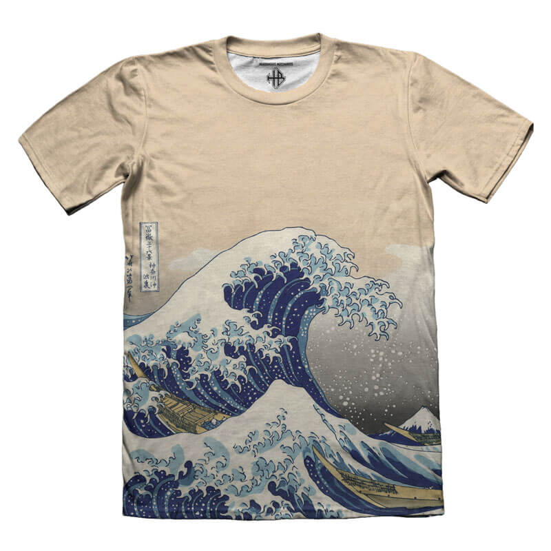 Great Kangawa Waves All Over Tshirt Front