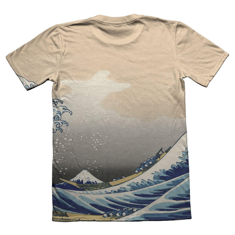 Great Kangawa Waves All Over Tshirt Back