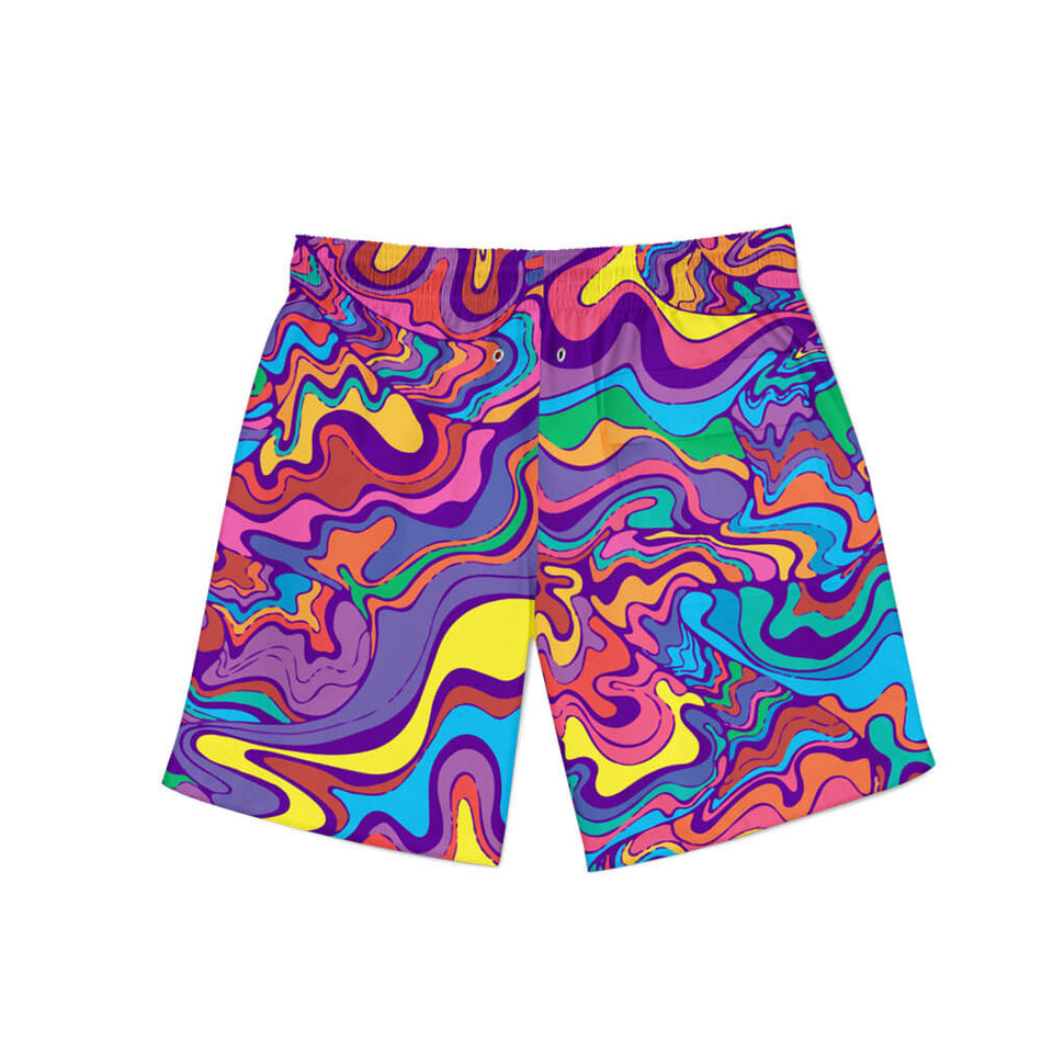 Psychedelic Trippy All Over Print Shorts Back