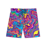 Psychedelic Trippy All Over Print Shorts Front